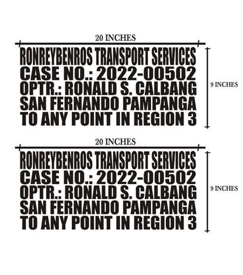 case number ltfrb